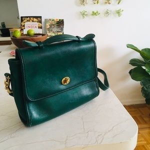 Vintage Coach Green crossbody